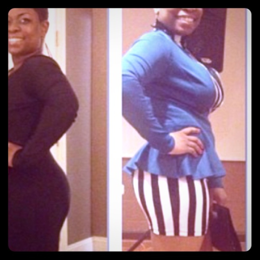Referee black/white bodycon dress